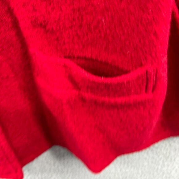 Vintage Tally Ho Womens Jacket Small Red 100% Wool Button Front Coat Outerwear - Picture 3 of 12